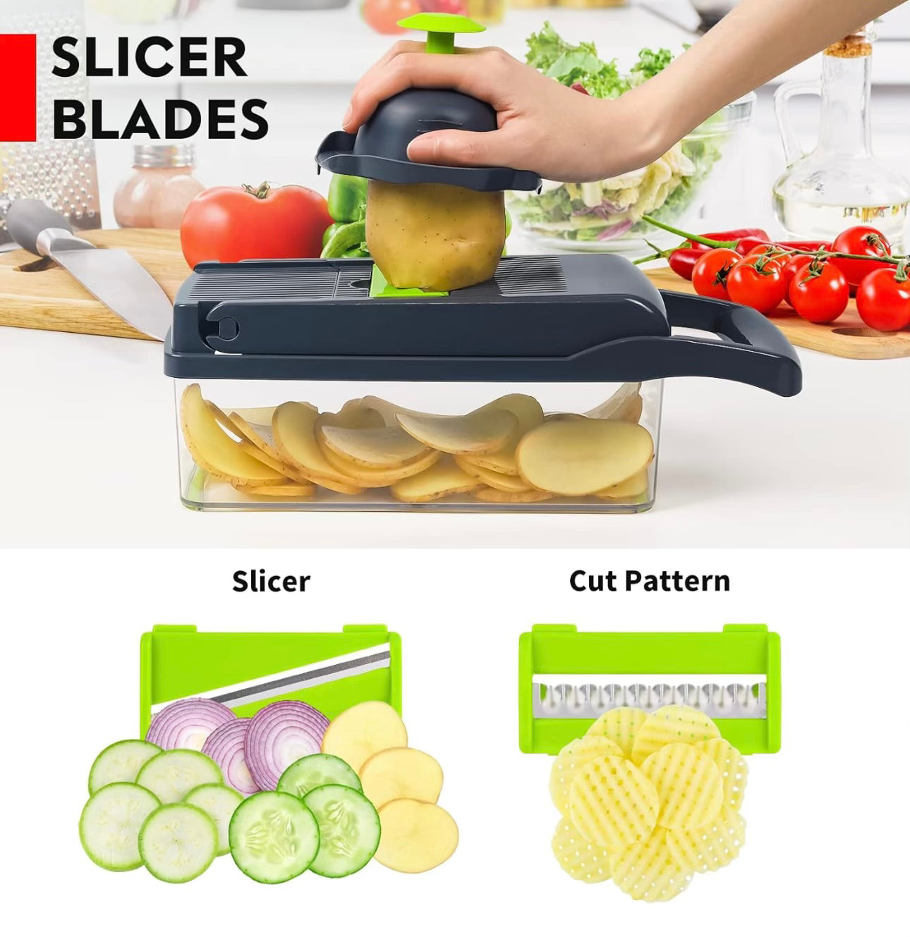 VEGETABLE CHOPPER 14IN1 KIT